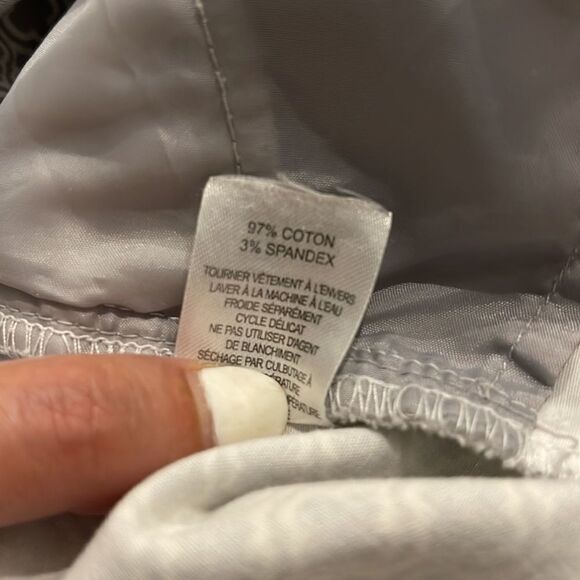 CROSBY Size 8 Pants. Gray and White Stretch - Picture 6 of 6